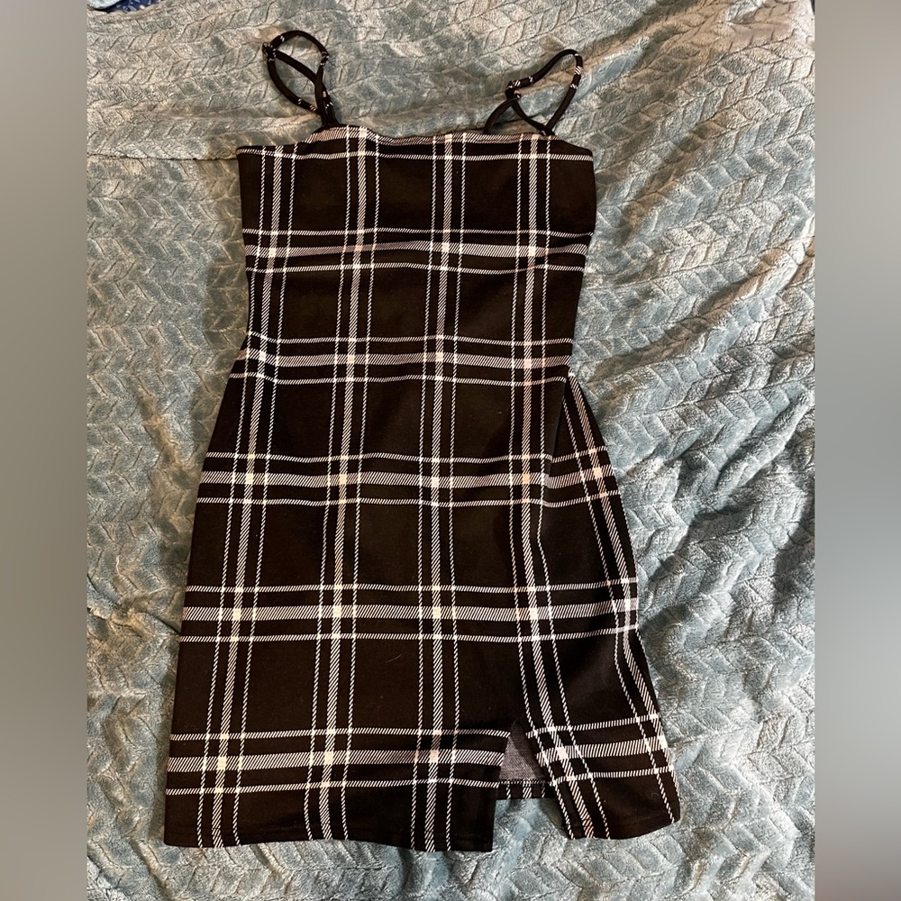 Black Plaid Dress